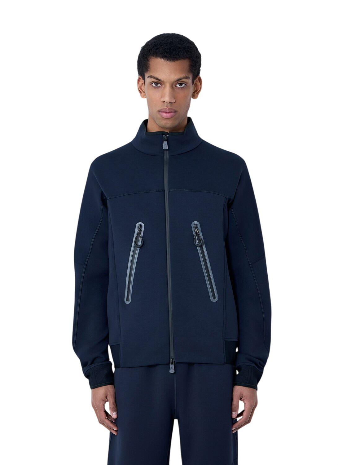 Moncler Grenoble Blue Down Maglia Cardigan Jacket Moncler Grenoble