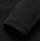 Auralee - Fleece-Back Cotton-Jersey Half-Zip Sweatshirt - Black