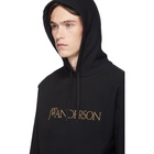 JW Anderson Black Embroidered Logo Hoodie