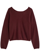 Crush Cashmere Nala Cashmere Jumper Burgundy