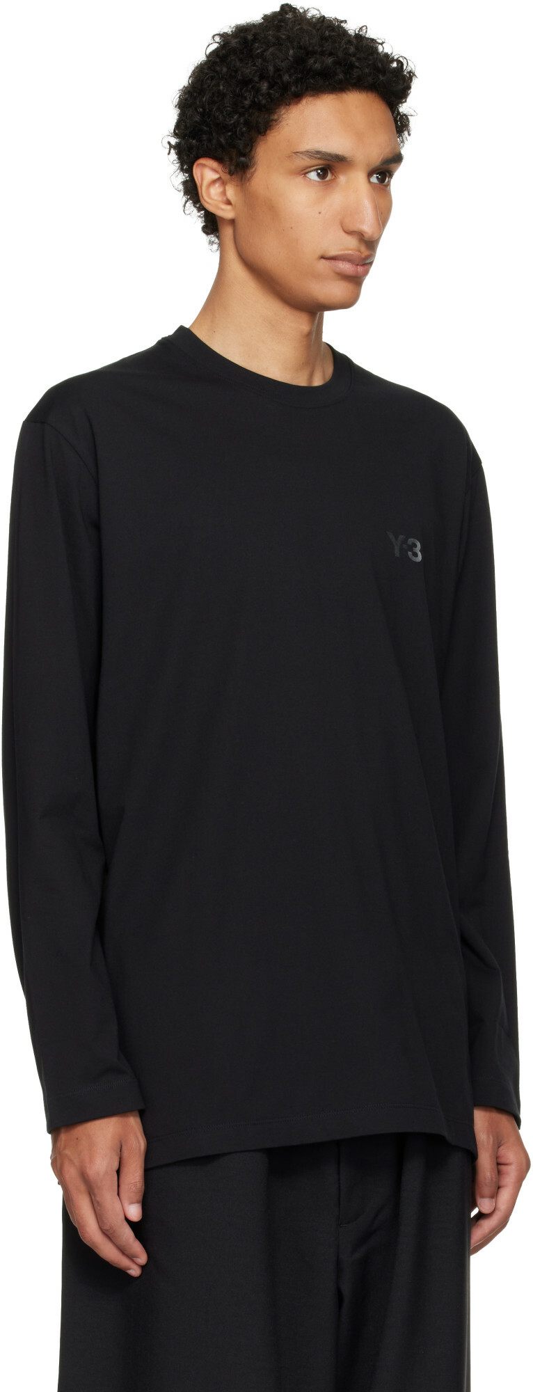 Y-3 Black Logo Long Sleeve T-shirt