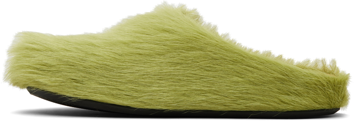 Marni Green Fussbett Sabot Slip-on Loafers