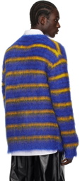 Marni Blue Iconic Stripes Cardigan