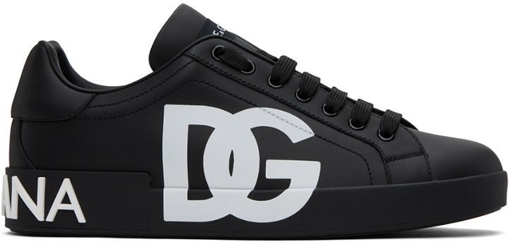 Photo: Dolce & Gabbana Black Portofino Sneakers