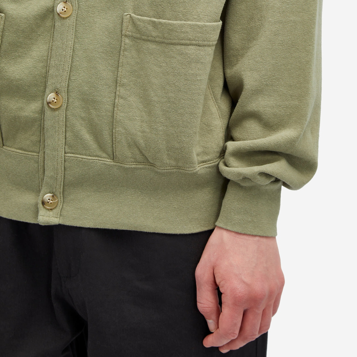Battenwear Men's Neighbor Cardigan in Olive