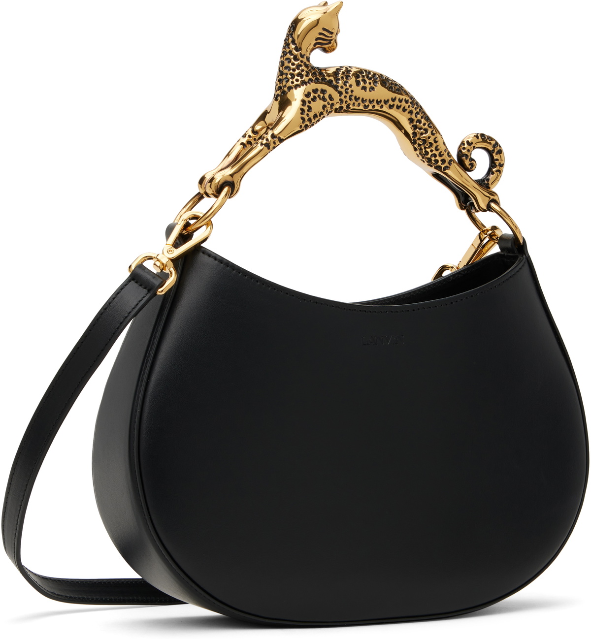 Lanvin Black Cat Leather Bag