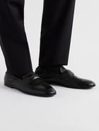 DOLCE & GABBANA - Ariosto Logo-Detailed Leather Loafers - Black