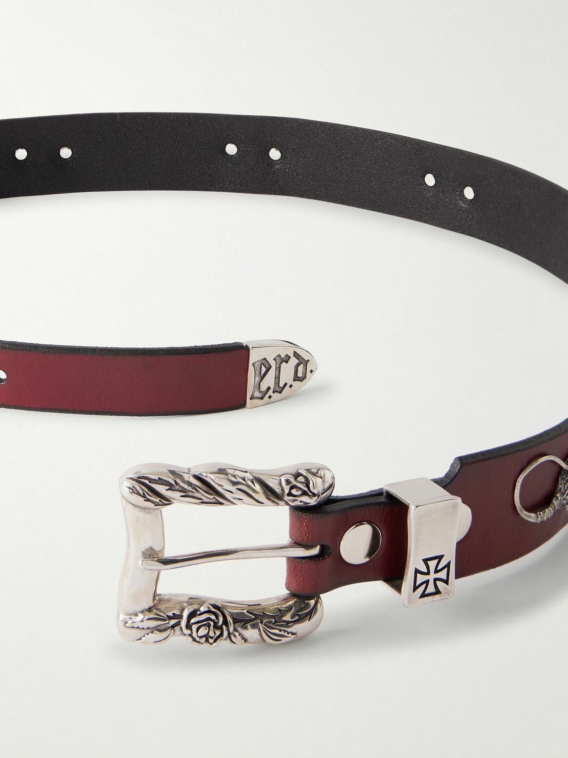 Enfants Riches Déprimés - 4cm Rat Chase Leather Belt - Burgundy