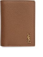 SAINT LAURENT - Logo-Appliquéd Full-Grain Leather Billfold Wallet