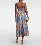 Zimmermann August floral linen midi dress