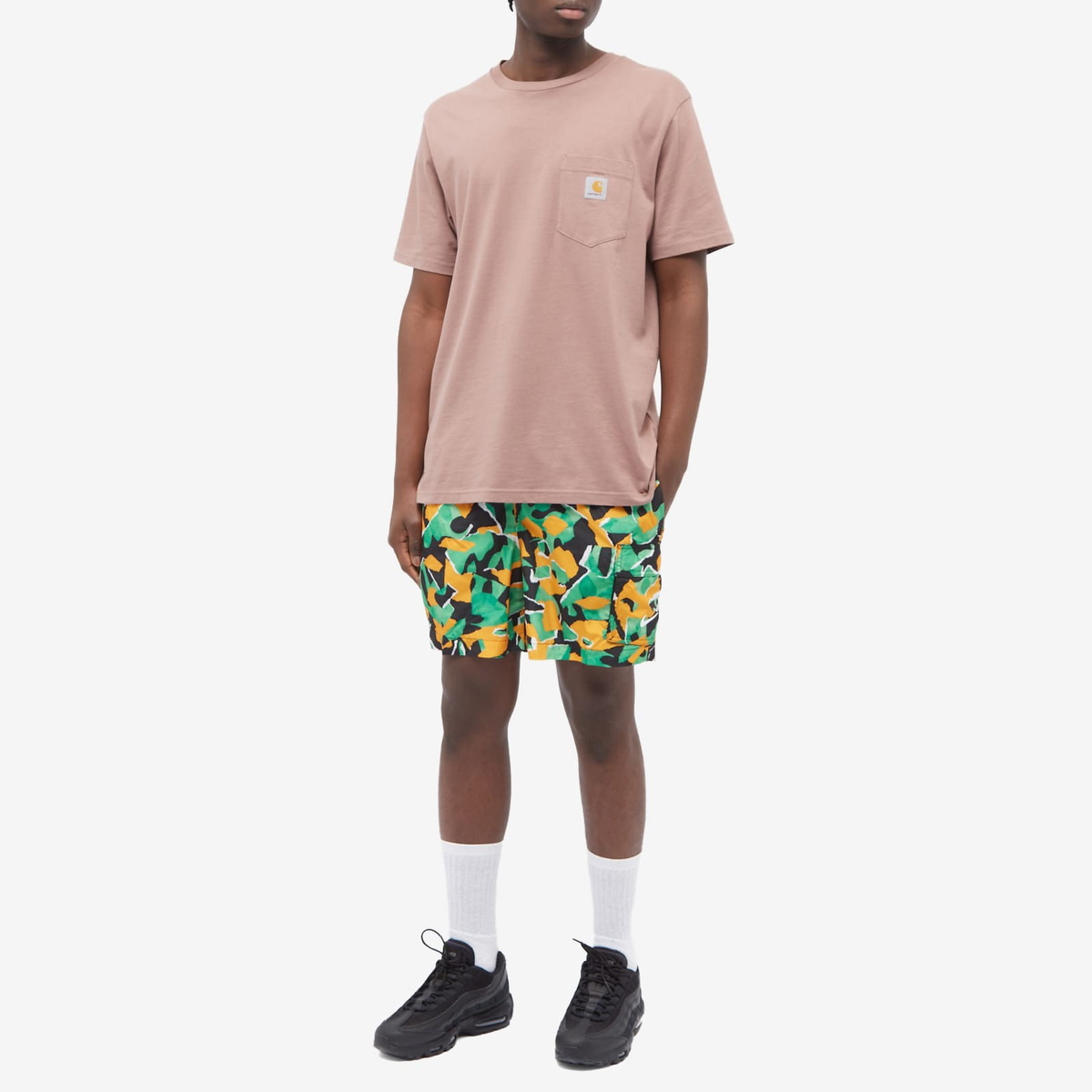 Nike Swim Men's Nike Shred Camo Voyage 5" Cargo Short in Electric Algae