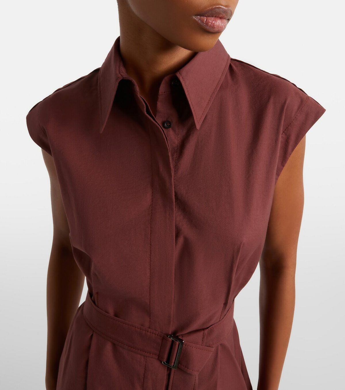 Brunello Cucinelli Monili cotton-blend midi dress