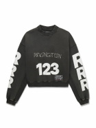 RRR123 - CVA Logo-Print Embroidered Cotton-Jersey Sweatshirt - Black