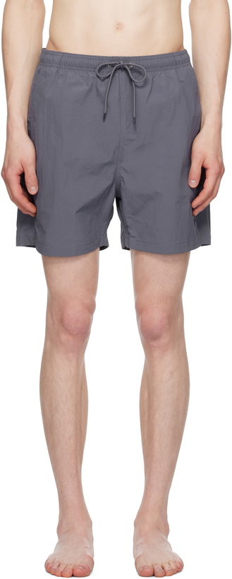 Photo: NORSE PROJECTS Purple Hauge Recycled Nylon Swim Shorts