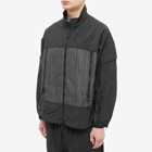 Comme des Garçons Homme Men's Striped Tech Track Jacket in Black/Grey