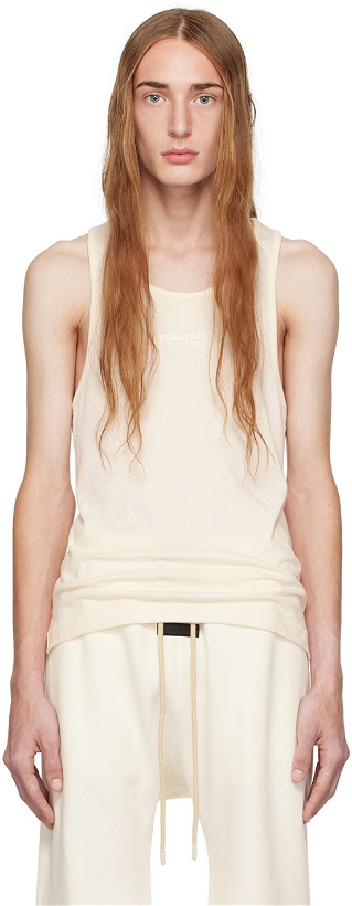 Photo: Fear of God ESSENTIALS Off-White Bonded Tank Top