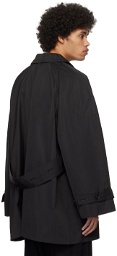 Birrot Black Spread Collar Coat