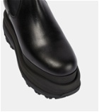 Sacai Leather platform ankle boots
