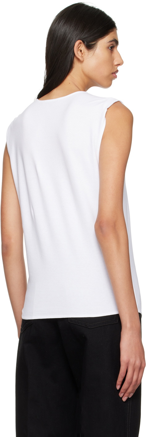 White Scoop Neck Tank Top