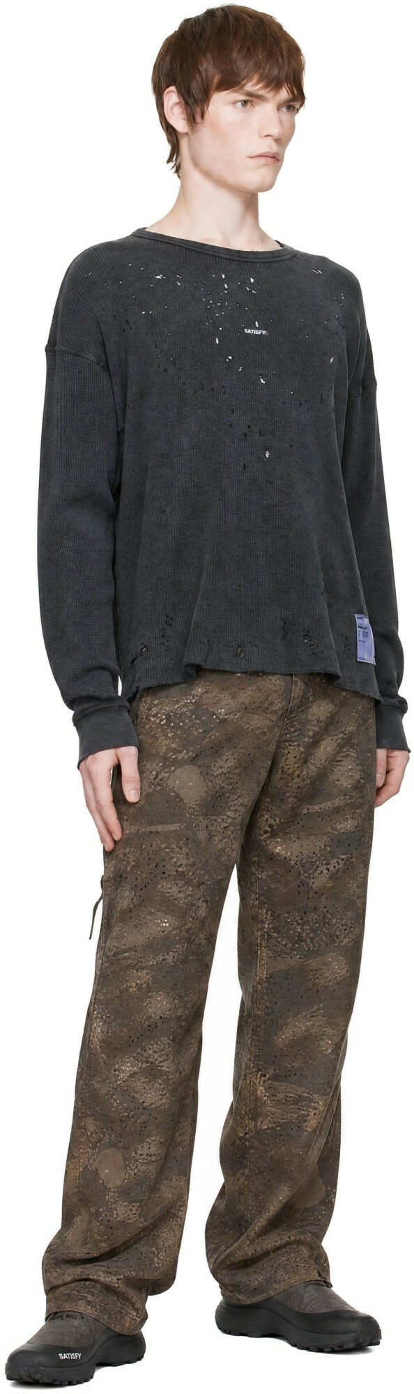 Satisfy Gray MothTech Waffle Long T-shirt