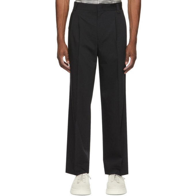 Photo: Solid Homme Black Wool Wide Trousers