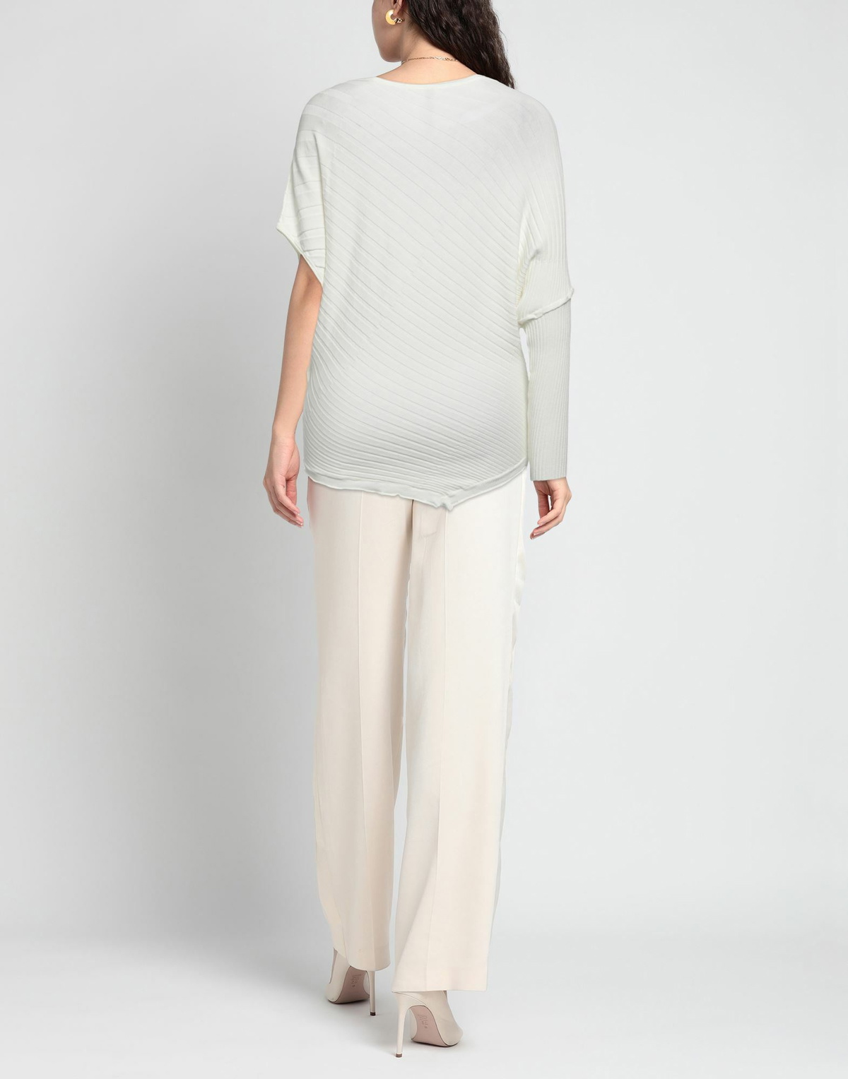 Manila Grace Womens Sweater in Off white