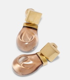 Khaite Keefe 18kt gold-plated drop earrings