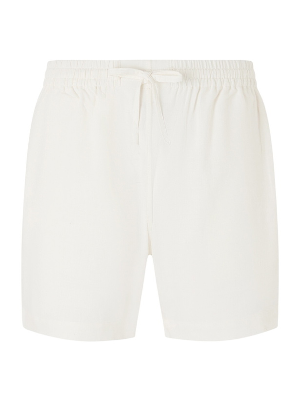 Photo: Kardo - Olbia Straight-Leg Cotton Drawstring Shorts - Neutrals