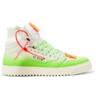 Off-White - Off-Court Dégradé Leather and Canvas Sneakers - White