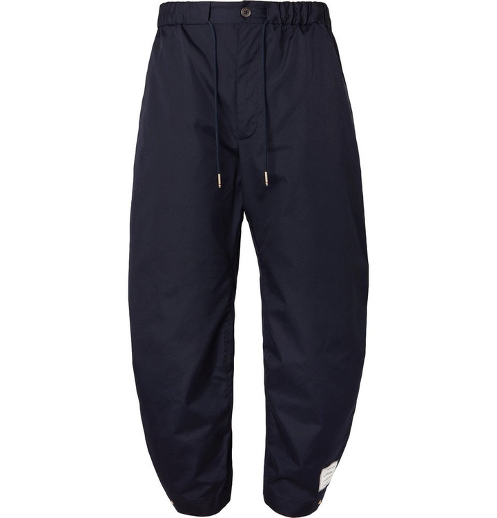 Photo: Thom Browne - Drawstring Canvas Trousers - Men - Navy