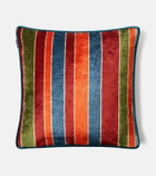 Etro Nimphea floral velvet cushion