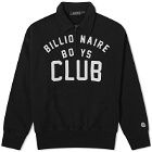 Billionaire Boys Club Men's Collared Half Zip Sweatshirt in Black
