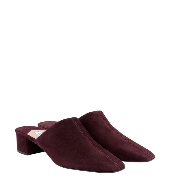 Photo: Aquazzura Colbert suede mules
