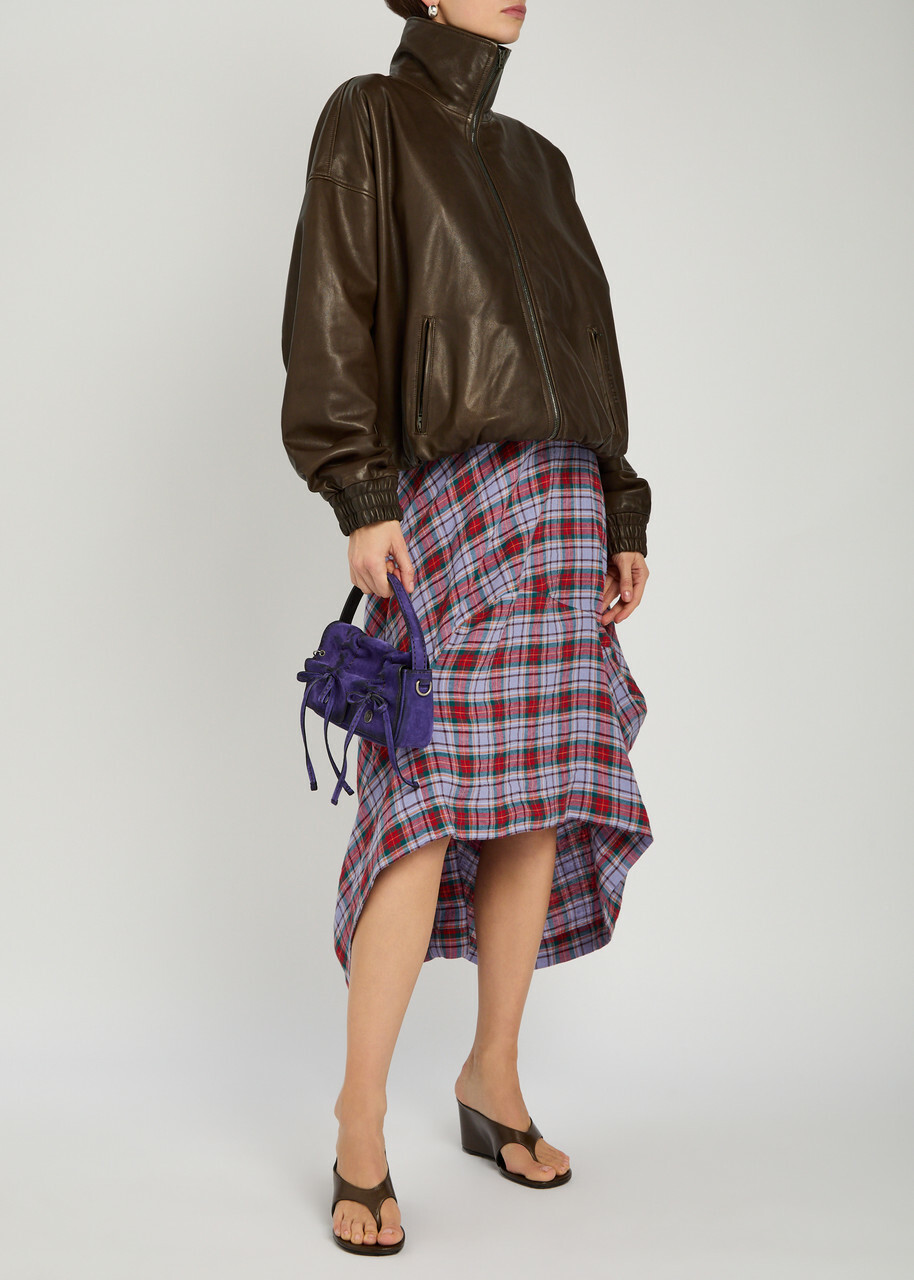 Acne Studios Leather Jacket Dark Brown