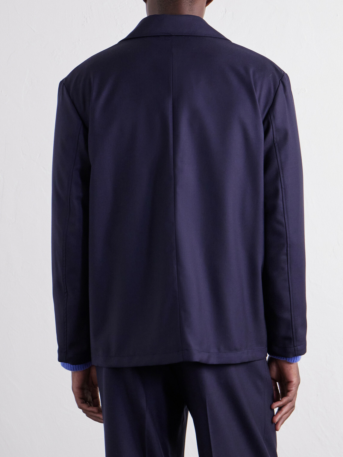 De Bonne Facture - Double-Breasted Virgin Wool-Twill Jacket - Blue