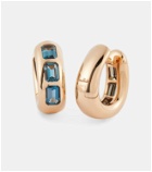 Pomellato Iconica 18kt rose gold earrings with blue topaz