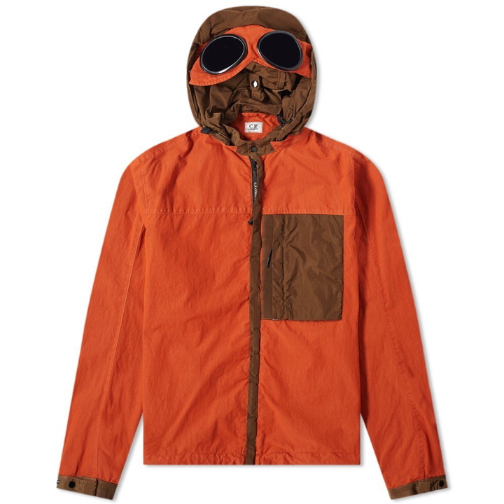 Photo: C.P. Company Contrast Nylon Hooded Goggle Overshirt Jacket
