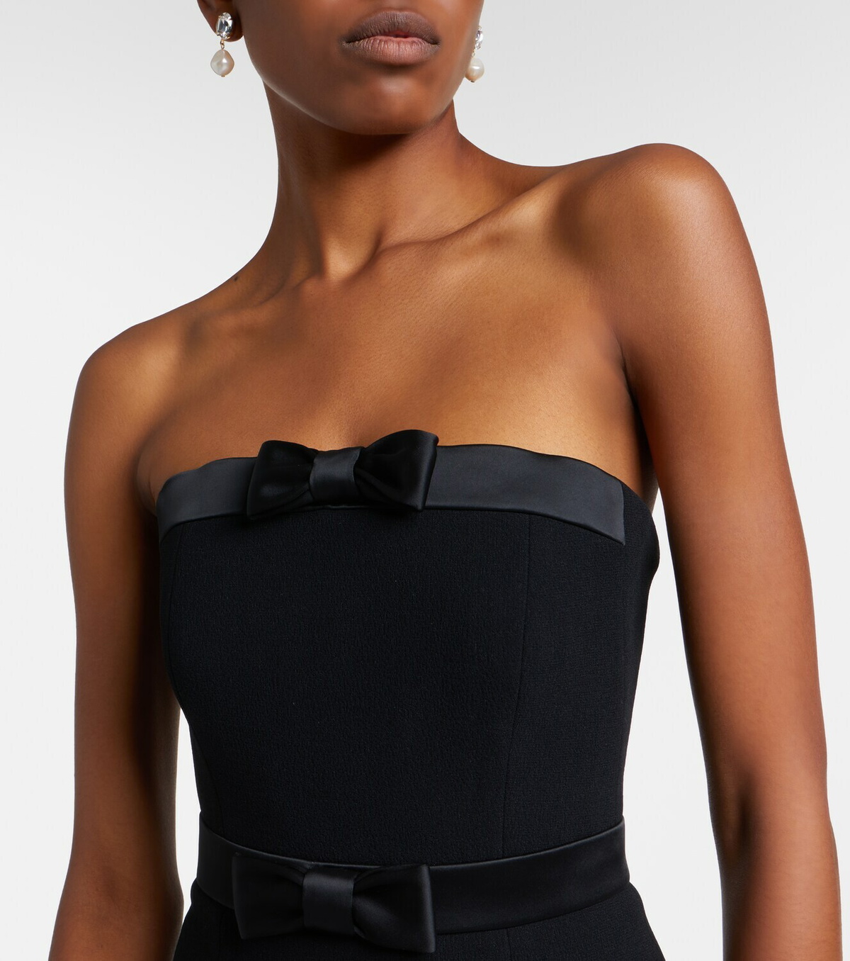 Rebecca Vallance Zendaya satin-paneled bustier gown