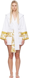 Versace Underwear White 'I Heart Baroque' Robe