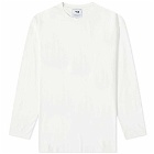 Y-3 Men's Long Sleeve Classic Chest Logo T-Shirt in Core White