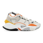 AAPE by A Bathing Ape White and Orange Dimension Sneakers