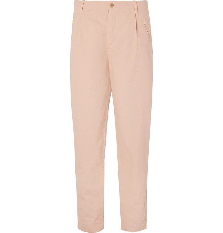 Photo: Folk - Assembly Tapered Cotton-Canvas Trousers - Men - Pink