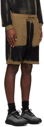 Stone Island Black & Taupe Patch Shorts