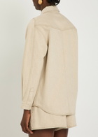 Jacquemus La Chemise Amelo De-nimes Cotton-blend Jacket Beige