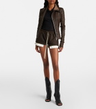Rick Owens Fog suede shorts