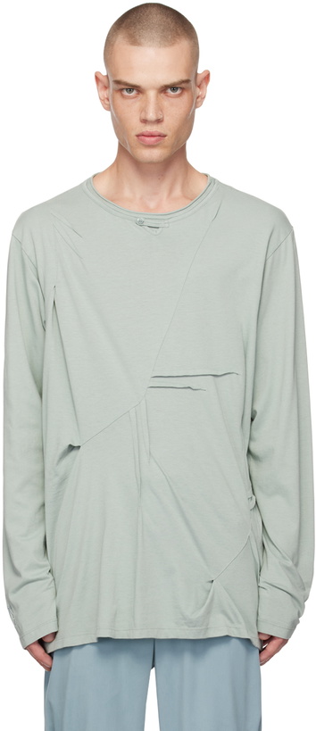 Photo: Kiko Kostadinov Green Ohne K-Dart Henley T-shirt