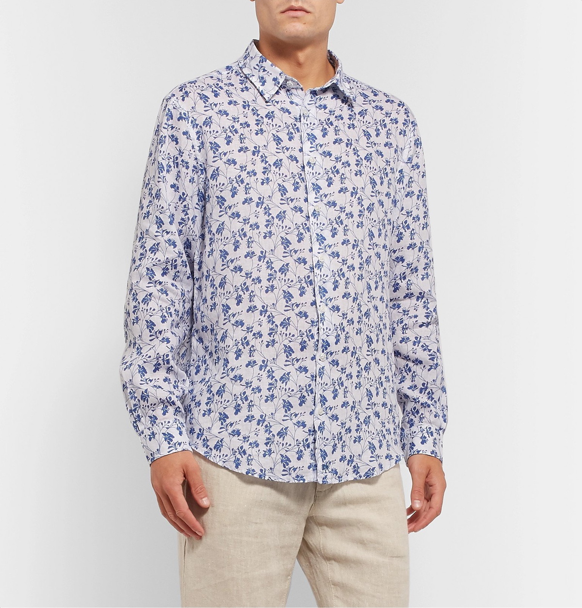 Pink House Mustique - Floral-Print Linen Shirt - Blue Pink House Mustique