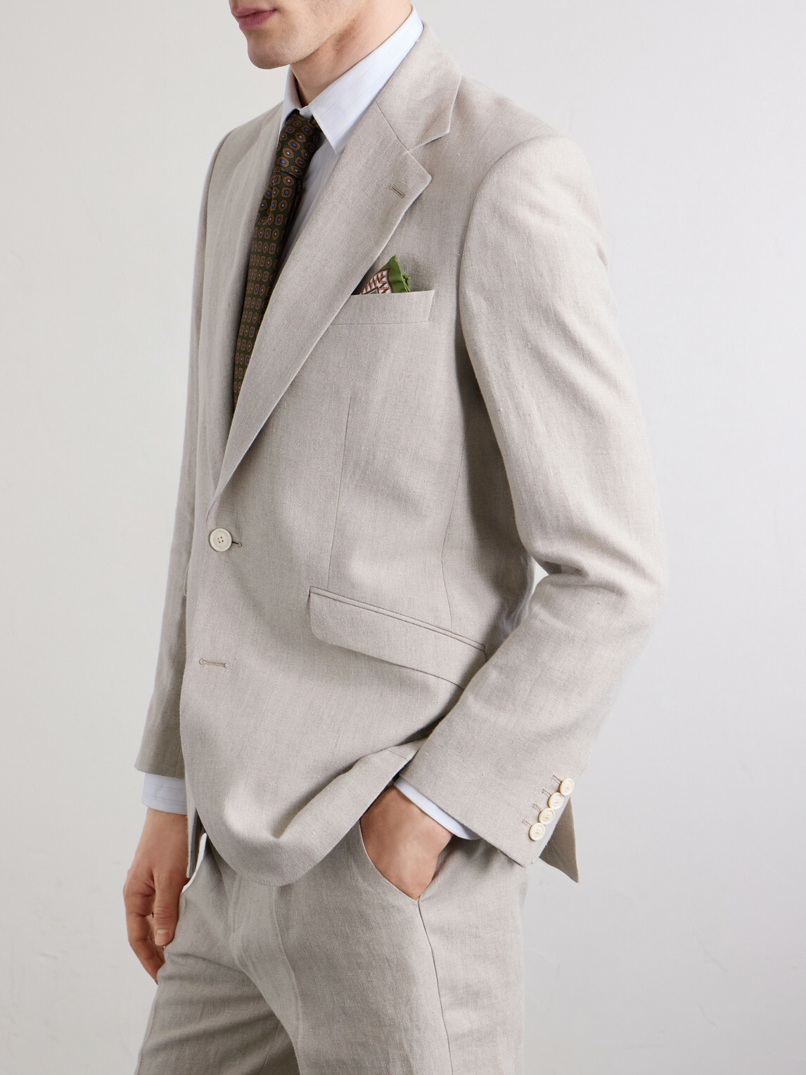 Favourbrook - Cooper Linen Suit Jacket - Gray