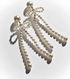 Sophie Bille Brahe Rosette de Perles 14kt gold drop earrings with freshwater pearls