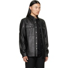 Rick Owens Black Tower Leather Overshirt